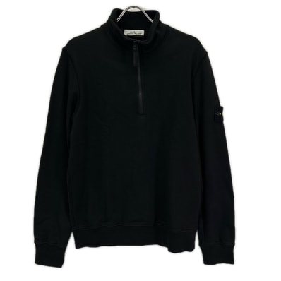 ストーンアイランド 101561951 ブラック Garment Dyed Half Zip Sweat M