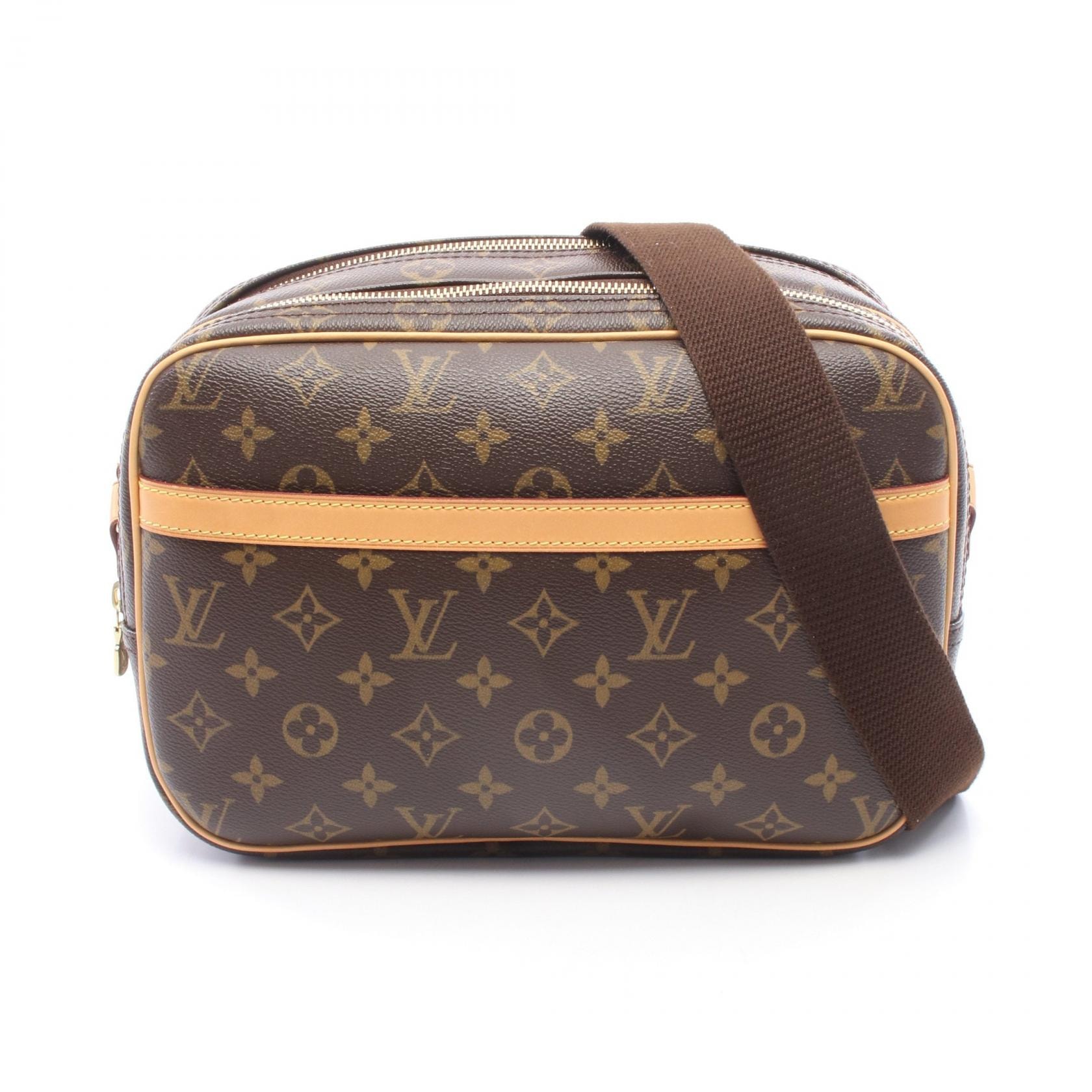 ルイ・ヴィトン LOUIS VUITTON リポーターPM ショルダーバッグ バッグ PVCコーティングキャンバス レザー モノグラム レディース ブラウン系 M45254 【中古】