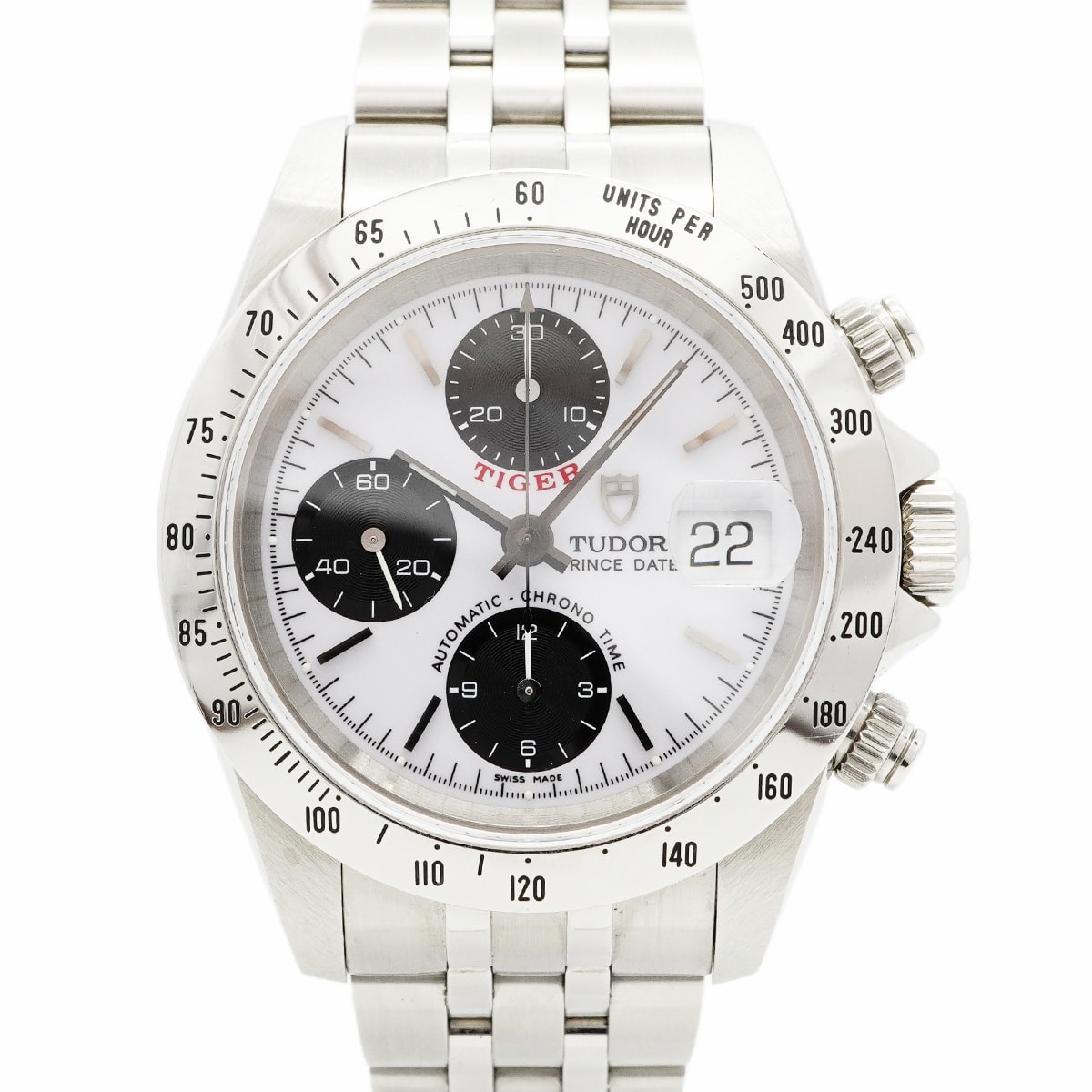 ★最終価格★SALE【6wcd0328】チュードル クロノタイム タイガー 79280 白文字盤【中古】腕時計 メンズ