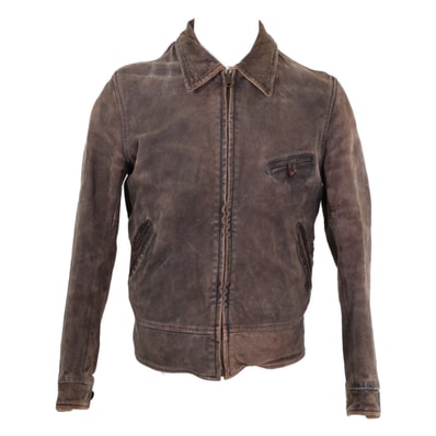 リーバイス LVC/VINTAGE CLOTHING イタリア製 1940's Menlo ヴィンテージ加工 シープレザー ジャケット S