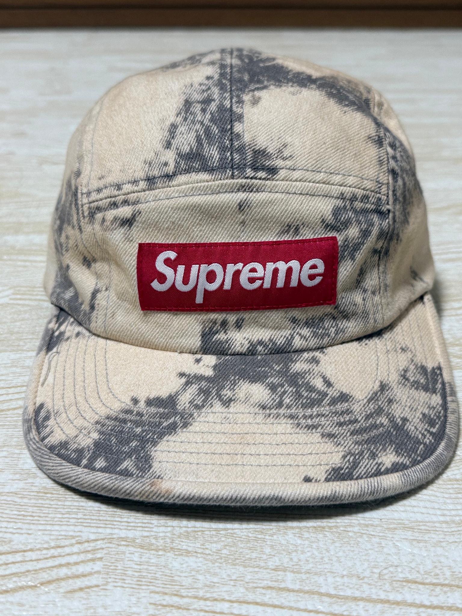 Supreme Denim Camp Cap "Bleached"