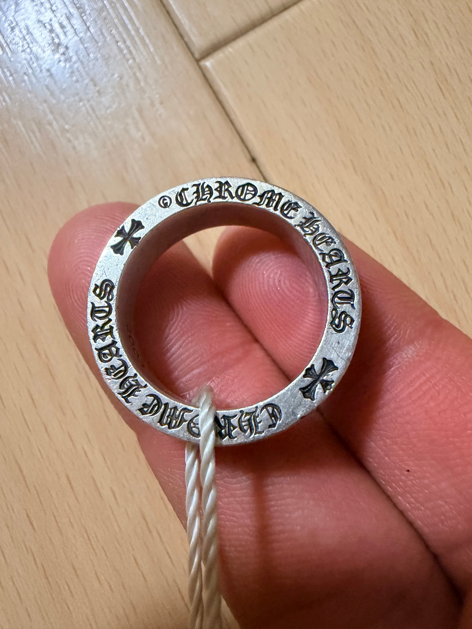 Chrome Hearts 6mm Sapcer Ring  Fuck You "Silver"