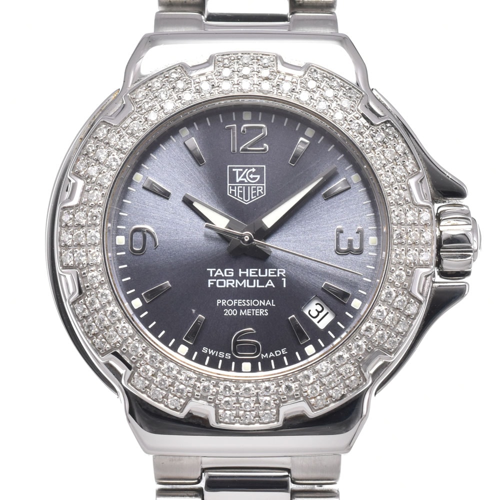 タグホイヤー TAG HEUER WAC1218.BA0852 フォーミュラ1 ダイヤベゼル グレー クォーツ レディース 良品 箱付き 腕時計 L#150688