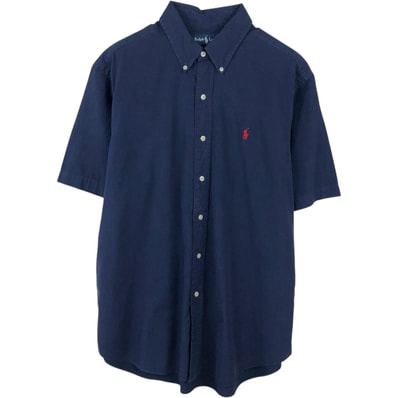 古着 ラルフローレン Ralph Lauren CLASSIC FIT クラシックフィット 半袖 ボタンダウンシャツ メンズXL相当/eaa654791