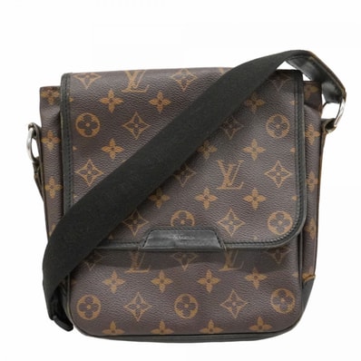 【6db0951-k】ルイヴィトン ショルダーバッグ モノグラム・マカサー バスPM M56717 ブラウン【中古】メンズ