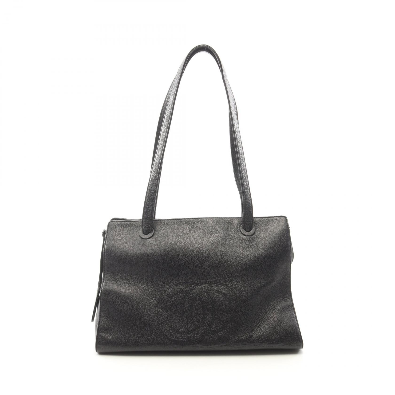 シャネル CHANEL ココマーク トートバッグ バッグ レザー レディース ブラック系 【中古】