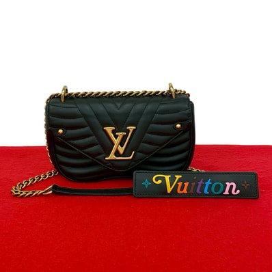 LOUIS VUITTON ルイヴィトン チェーンバッグ PM ニューウェーブ レザー ショルダーバッグ ブラック
26957