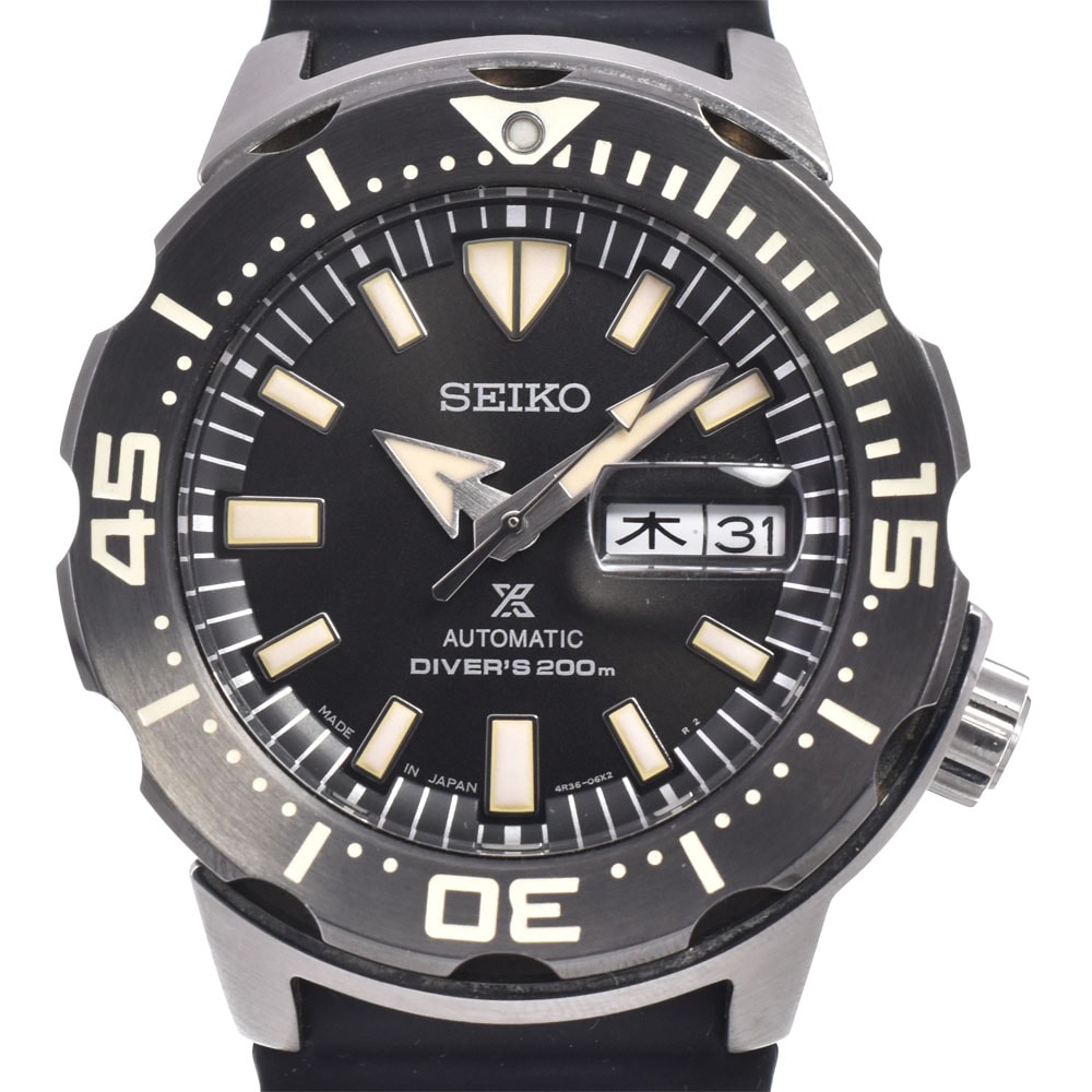 セイコー SEIKO 4R36-07N0/SBDY035 プロスペックス デイデイト ブラック 自動巻き メンズ 美品 腕時計 J#150314