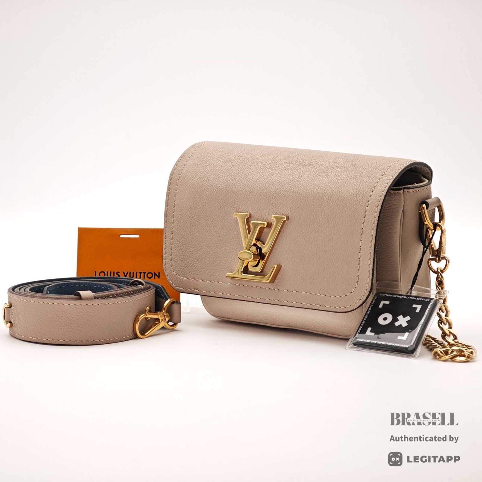 LOUIS VUITTON ルイ・ヴィトン ロックミーテンダー ロックミーテンダー M58554 ショルダーバッグ Leather Beige レディース