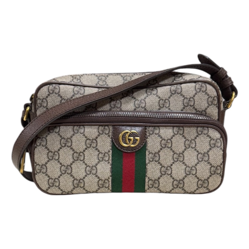 グッチ オフィディア ショルダーバッグ GGスプリームキャンバス 723312 ベージュ レディース GUCCI 中古