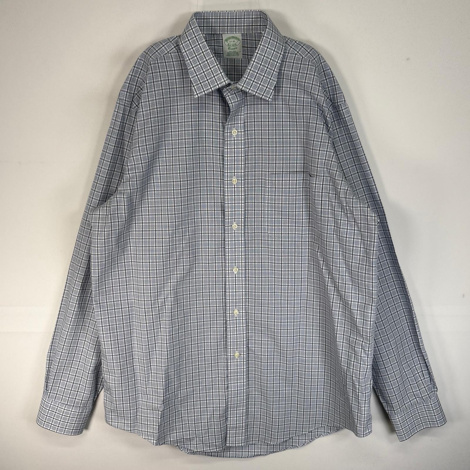 古着 ブルックスブラザーズ Brooks Brothers 長袖シャツ チェック カラーステイ CLASSIC XL  ブルー系 マルチカラー メンズ