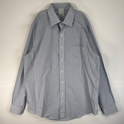 古着 ブルックスブラザーズ Brooks Brothers 長袖シャツ チェック カラーステイ CLASSIC XL ブルー系 マルチカラー メンズ