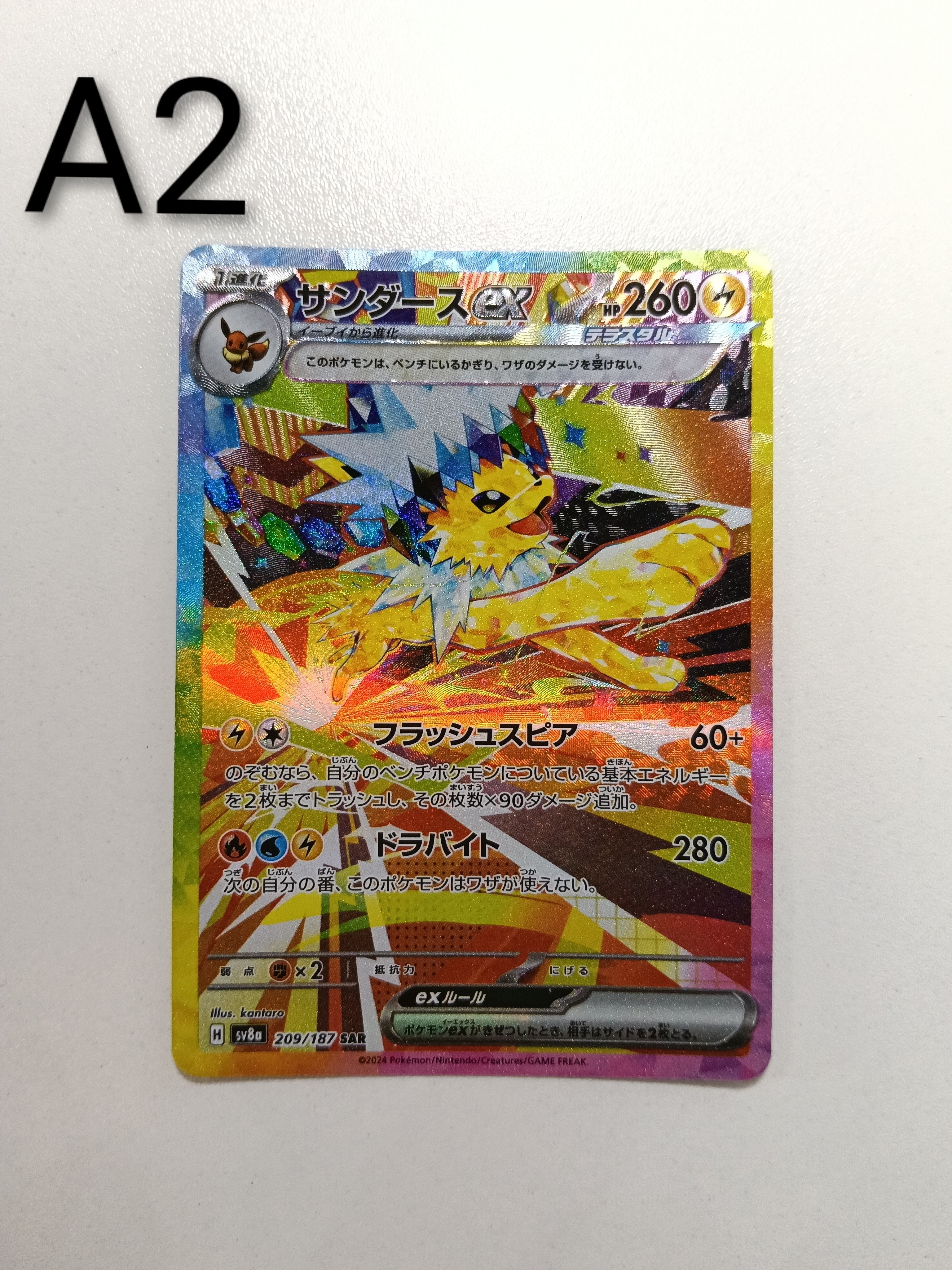 PSA10】サンダースex SAR [SV8a 209/187](ハイクラスパック「テラス