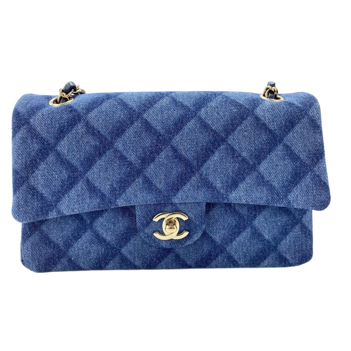 シャネル CHANEL デニム 25 ダブルフラップ ショルダーバッグ【中古】