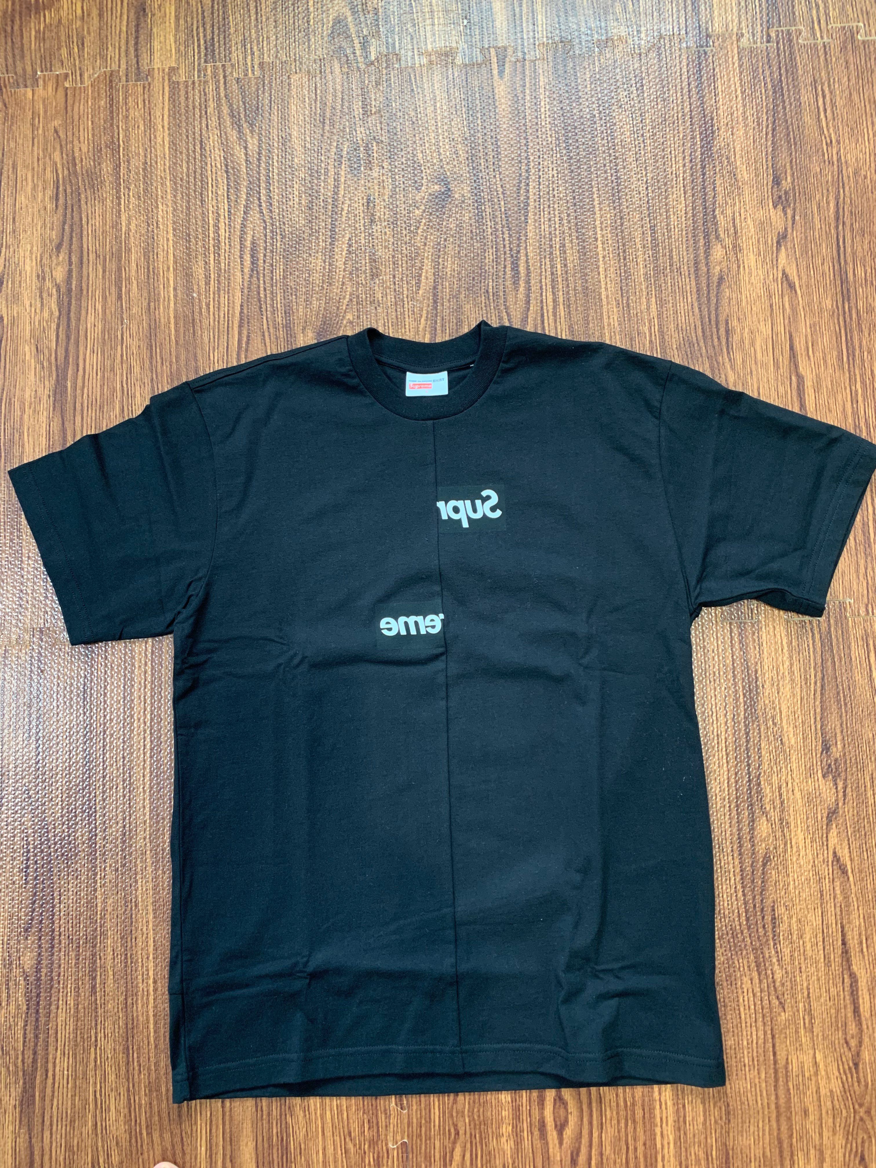 Supreme / Comme des Garçons SHIRT® Split Box Logo Tee "Black"
