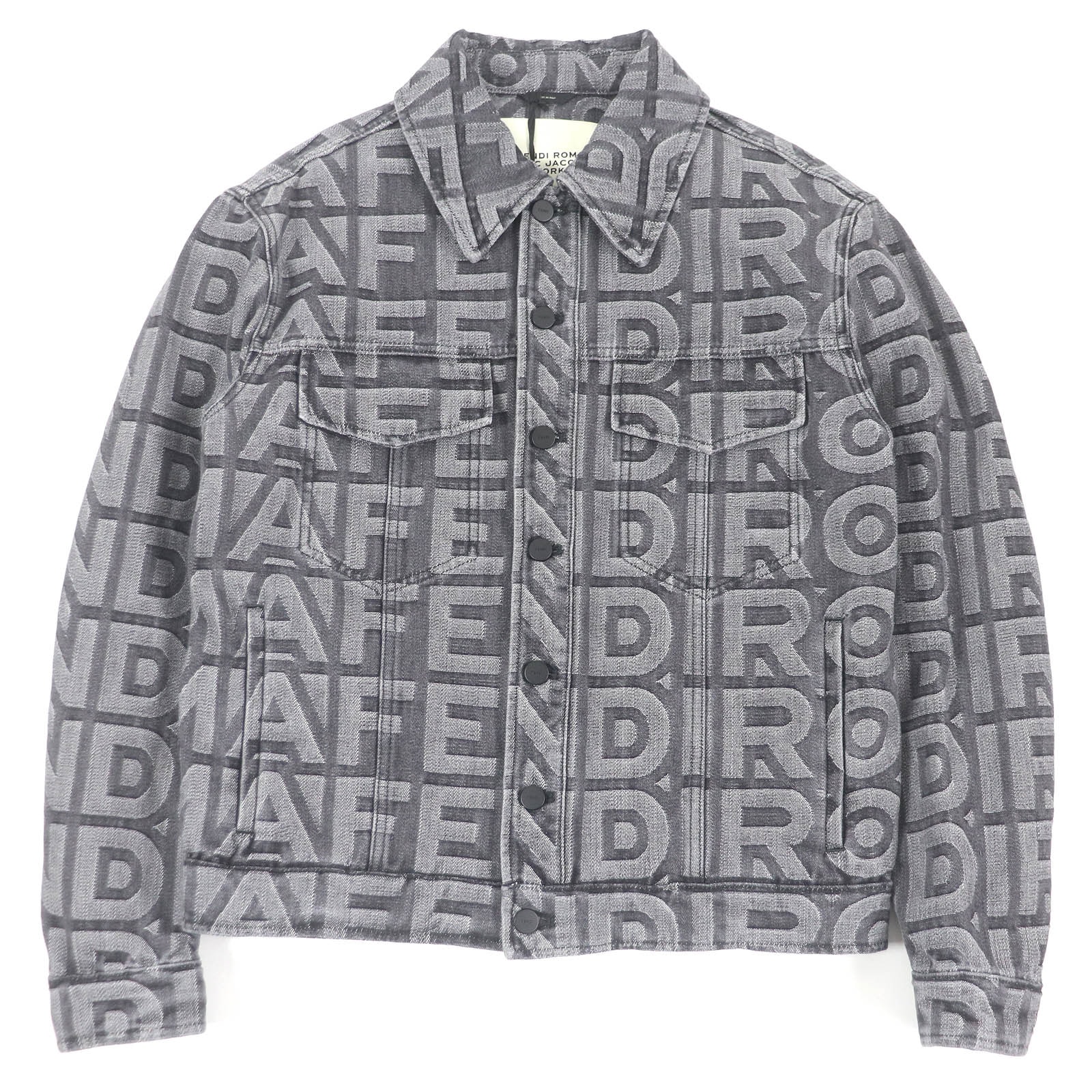 未使用品 フェンディ×マークジェイコブス
デニムジャケット ブラック メンズ 46 FW1027