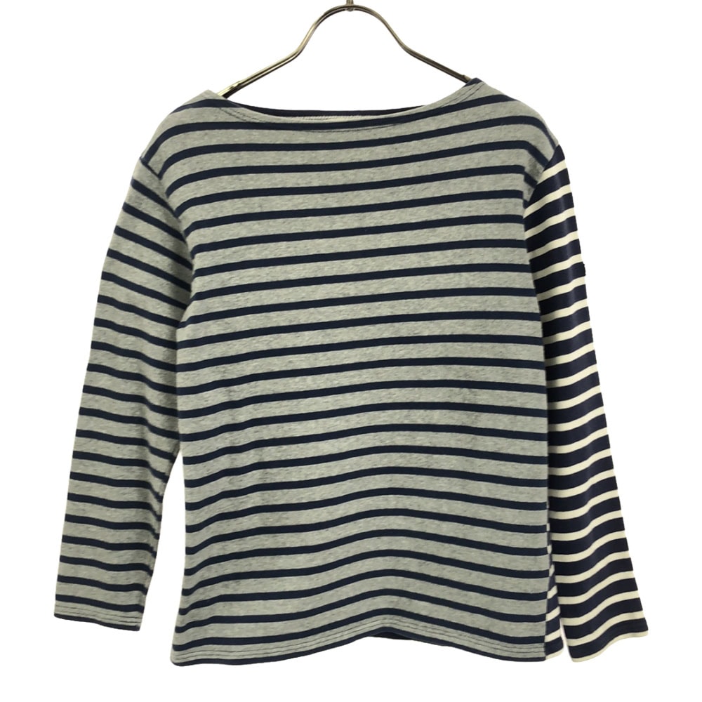 SAINT JAMES セントジェームス フランス製 ボーダー 長袖 バスクシャツ XXS ネイビー×グレー カットソー Tシャツ