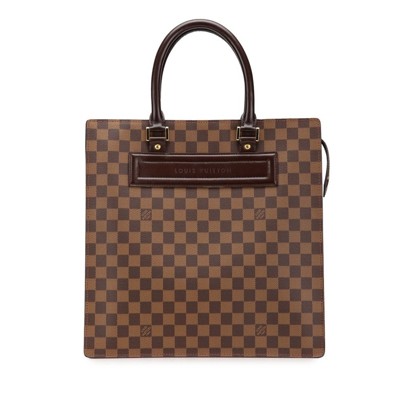 ルイ ヴィトン ダミエ ヴェニスGM ハンドバッグ トートバッグ N51146 ブラウン PVC レザー レディース LOUIS VUITTON 中古