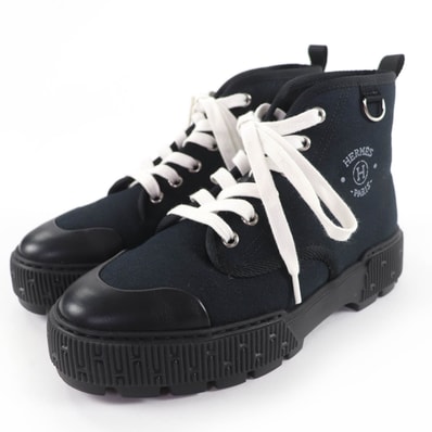 極美品 エルメス ハイカットスニーカー イティネレール ブラック 36