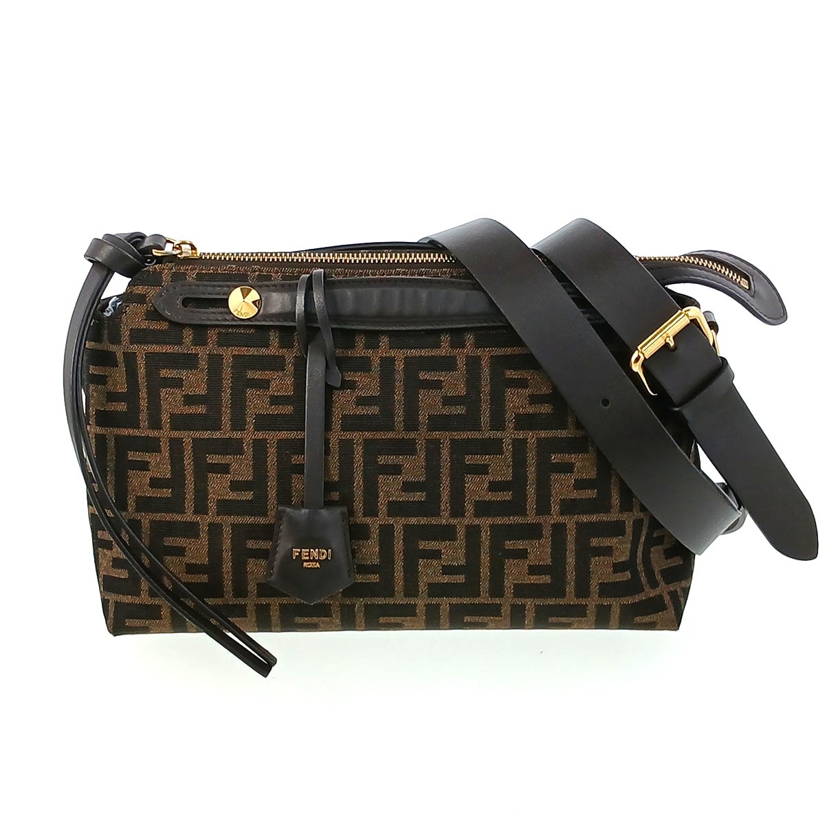FENDI フェンディ バイザウェイ ミディアム ハンドバッグ 8BL155 キャンバス ブラウン  レディース【中古】