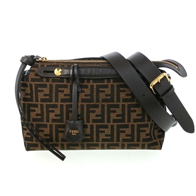 FENDI フェンディ バイザウェイ ミディアム ハンドバッグ 8BL155 キャンバス ブラウン レディース【中古】