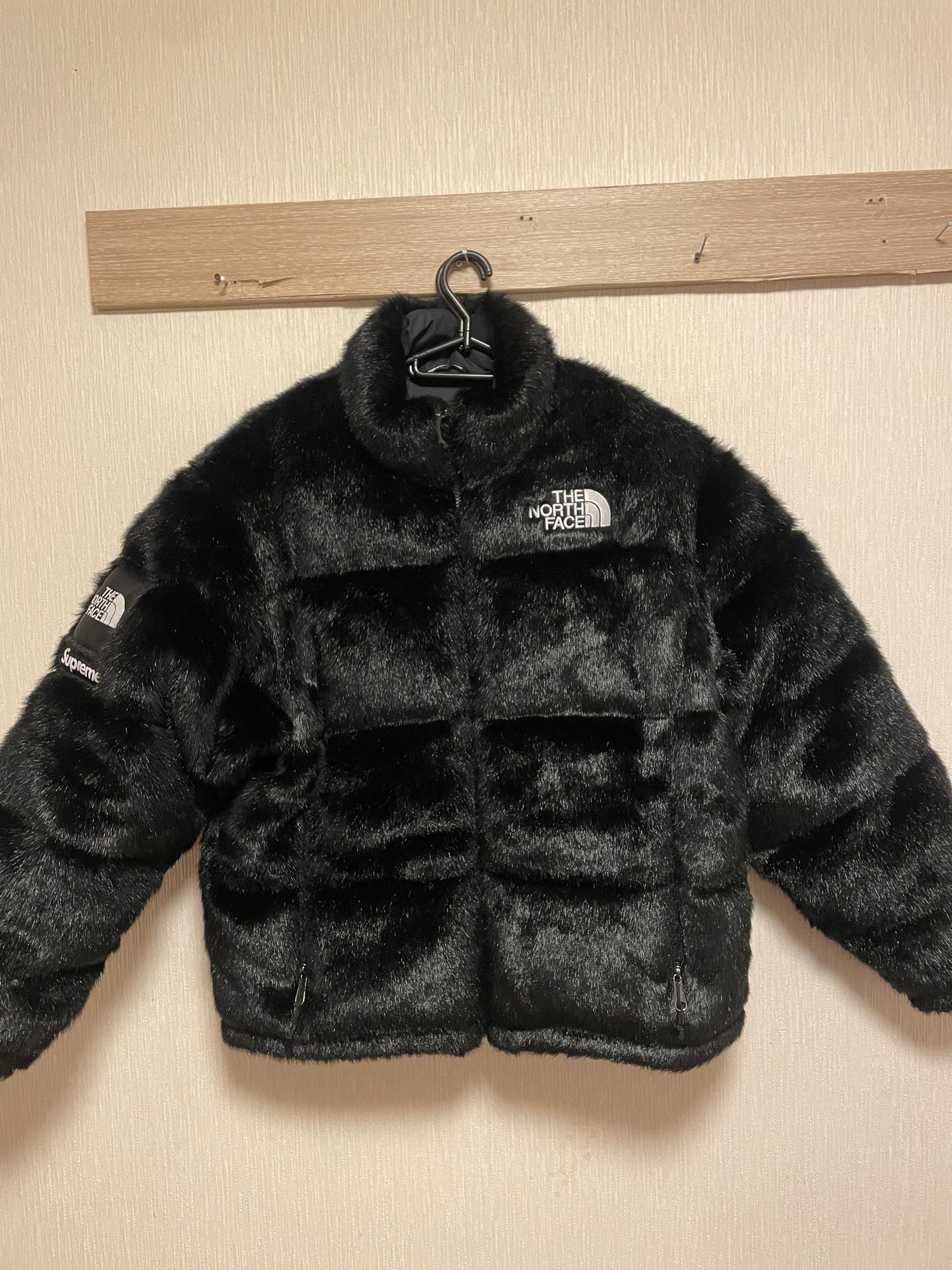 Supreme x The North Face Faux Fur Nuptse Jacket "Black"