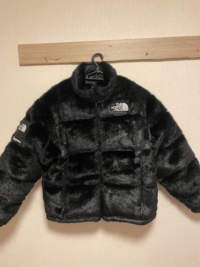 Supreme x The North Face Faux Fur Nuptse Jacket "Black"