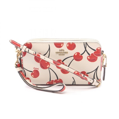 コーチ COACH キラ クロスボディ ウィズ チェリー ショルダーバッグ バッグ レザー レディース アイボリー系 / レッド系 / ブラック系 CA139 【中古】