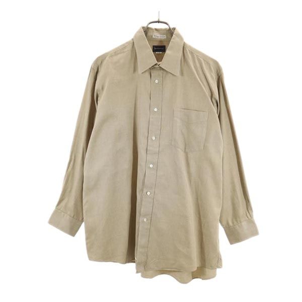 Burberrys バーバリーズ 90s 三陽商会 日本製 オールド 長袖 シャツ 42-80 ブラウン系