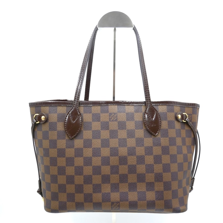 LOUIS VUITTON(ルイ・ヴィトン)ネヴァーフルPM ダミエ・エベヌ トートバッグ ハンドバッグ レディース ブラウン ゴールド金具 N51109【中古】