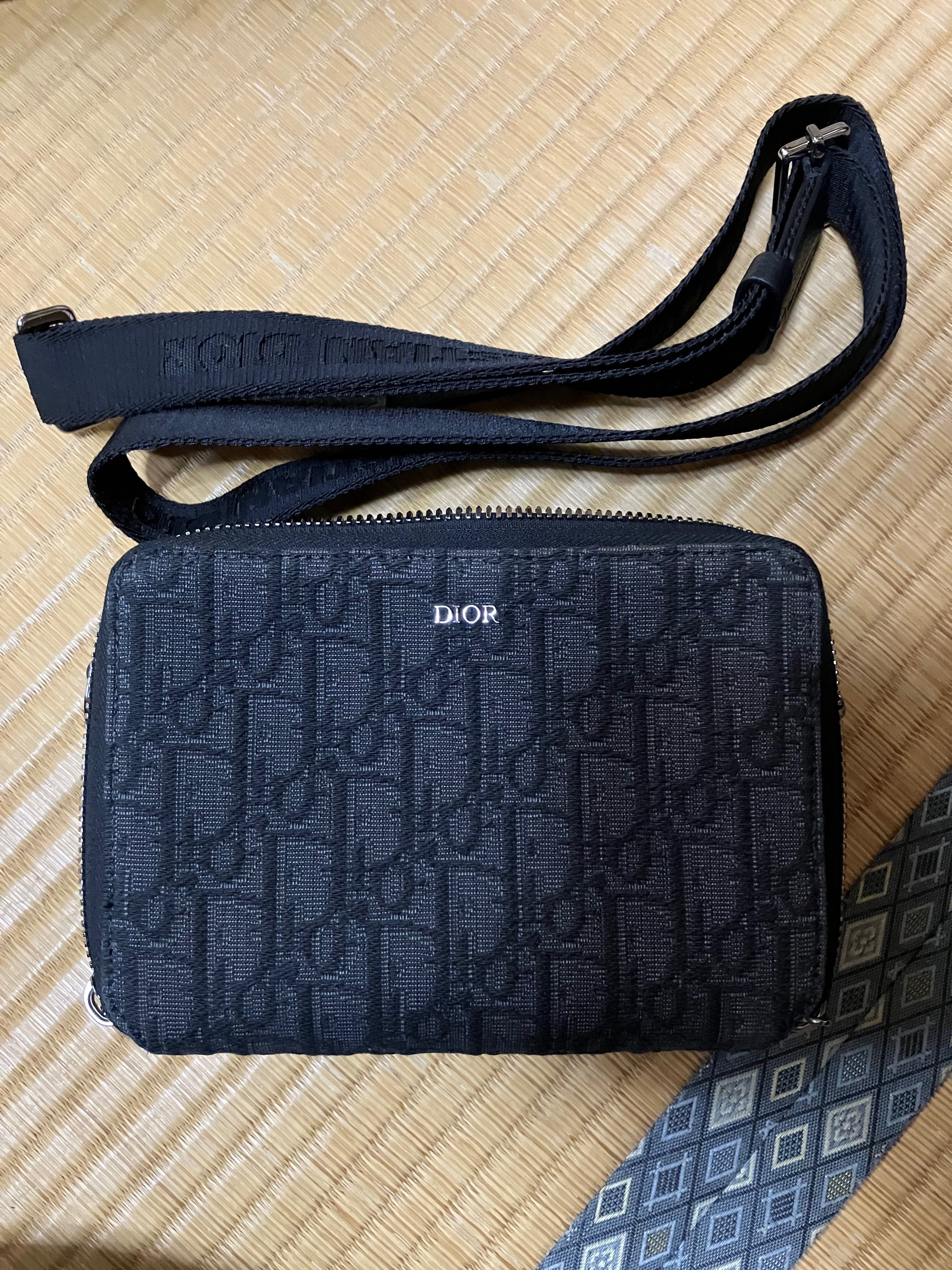 Dior Pouch With Shoulder Strap Dior Oblique Jacquard "Black"