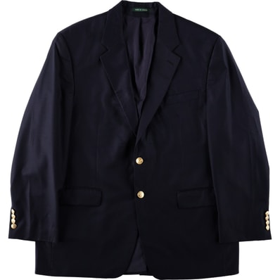 古着 ラルフローレン Ralph Lauren LAUREN ローレン 紺ブレザー テーラードジャケット カナダ製 メンズL相当/eaa678365