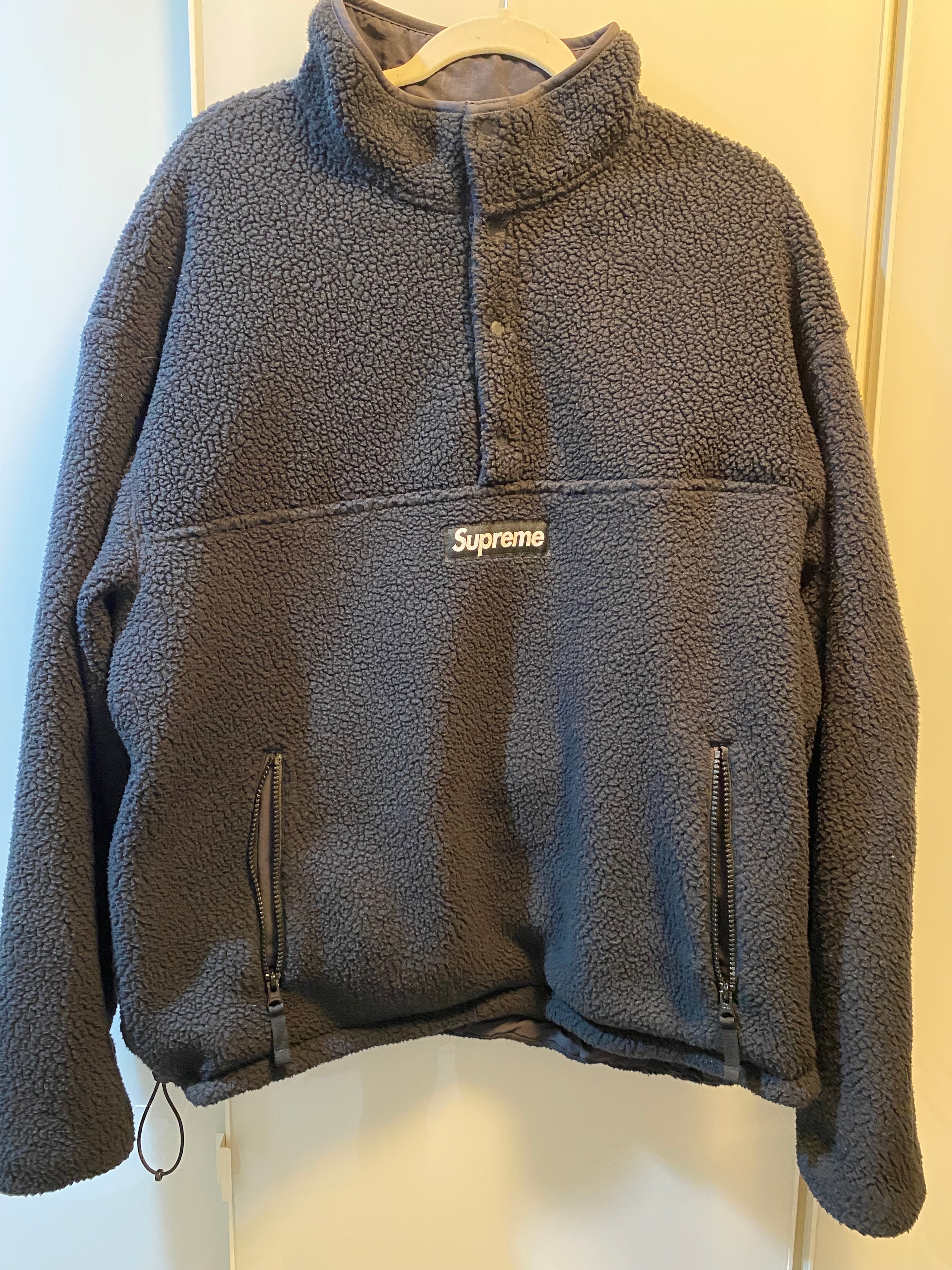 Supreme Polartec Facemask Half Zip Hooded Sweatshirt "Black"