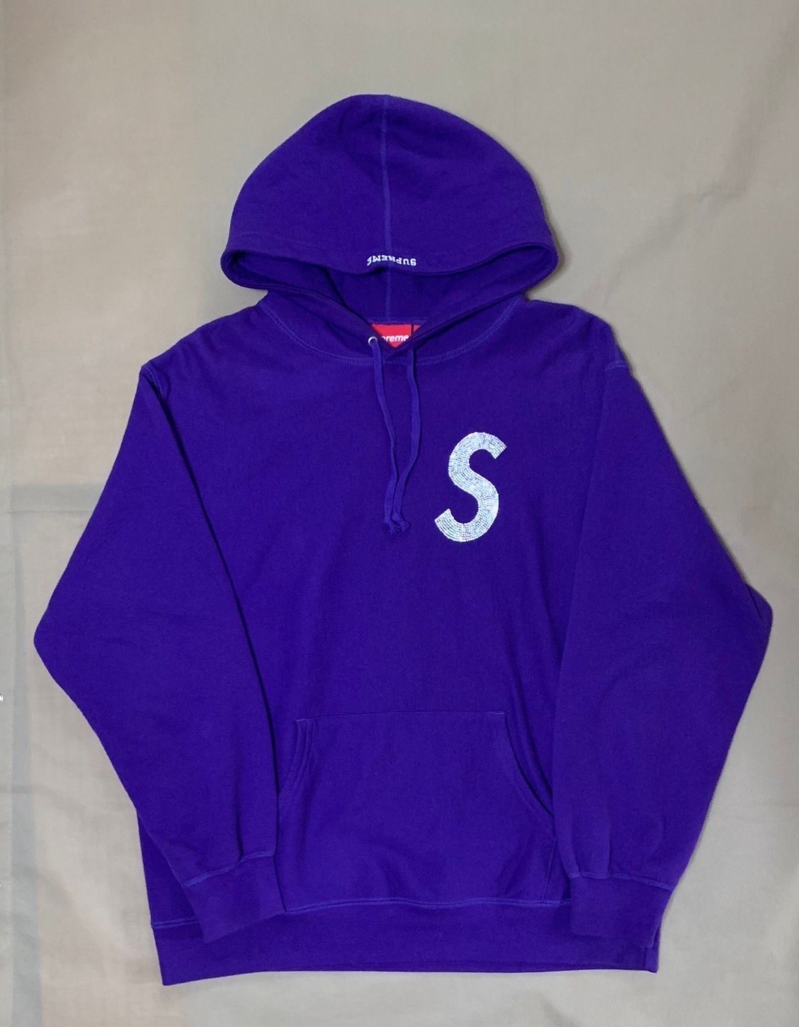 Supreme Swarovski® S Logo Hooded Sweatshirt "Purple"