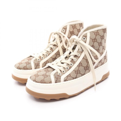 グッチ GUCCI GUCCI TENNIS 1977 GGキャンバス スニーカー 靴 キャンバス メンズ ベージュ系 / ブラウン系 745999 【中古】