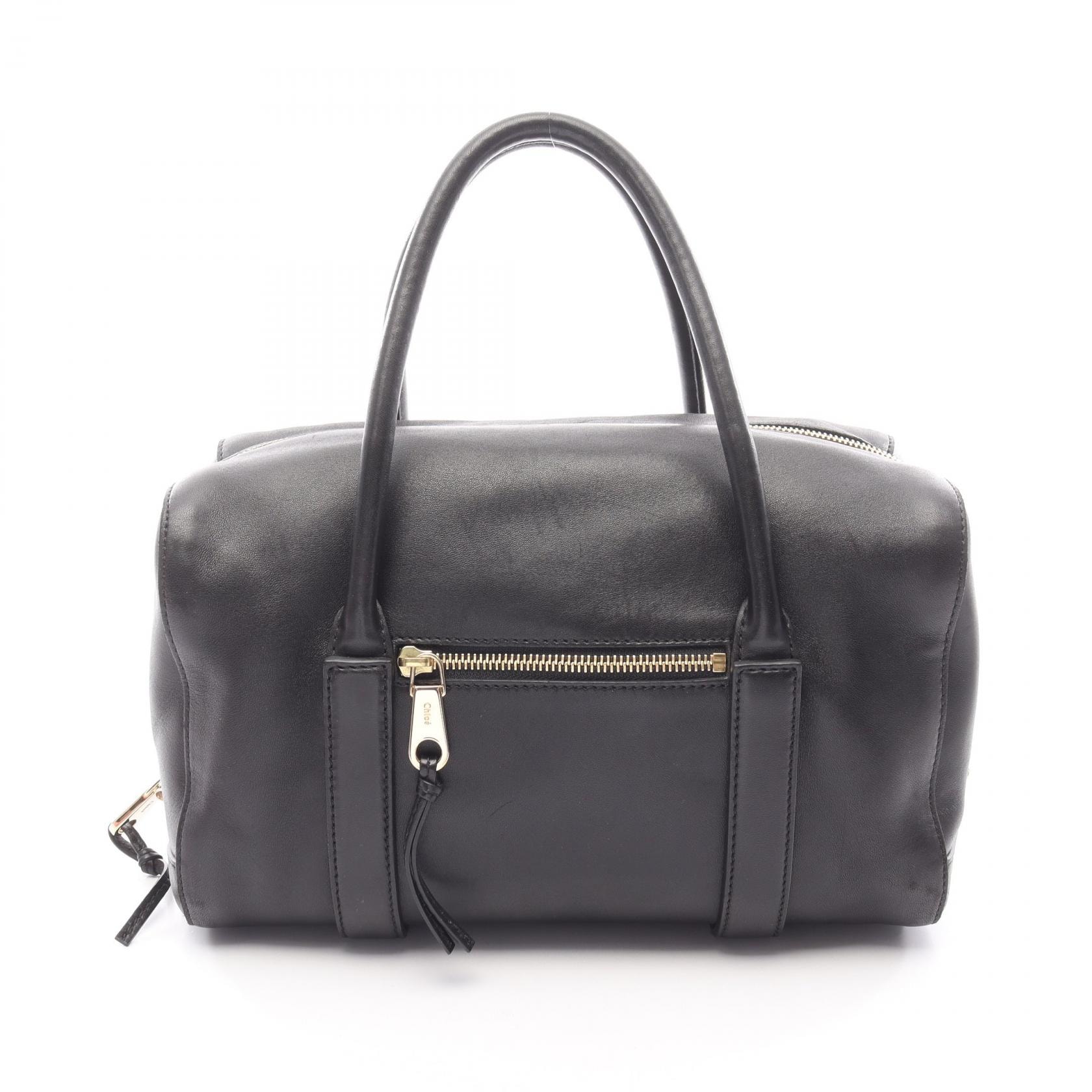 クロエ Chloe マドレーヌ ハンドバッグ バッグ レザー レディース ブラック系 【中古】