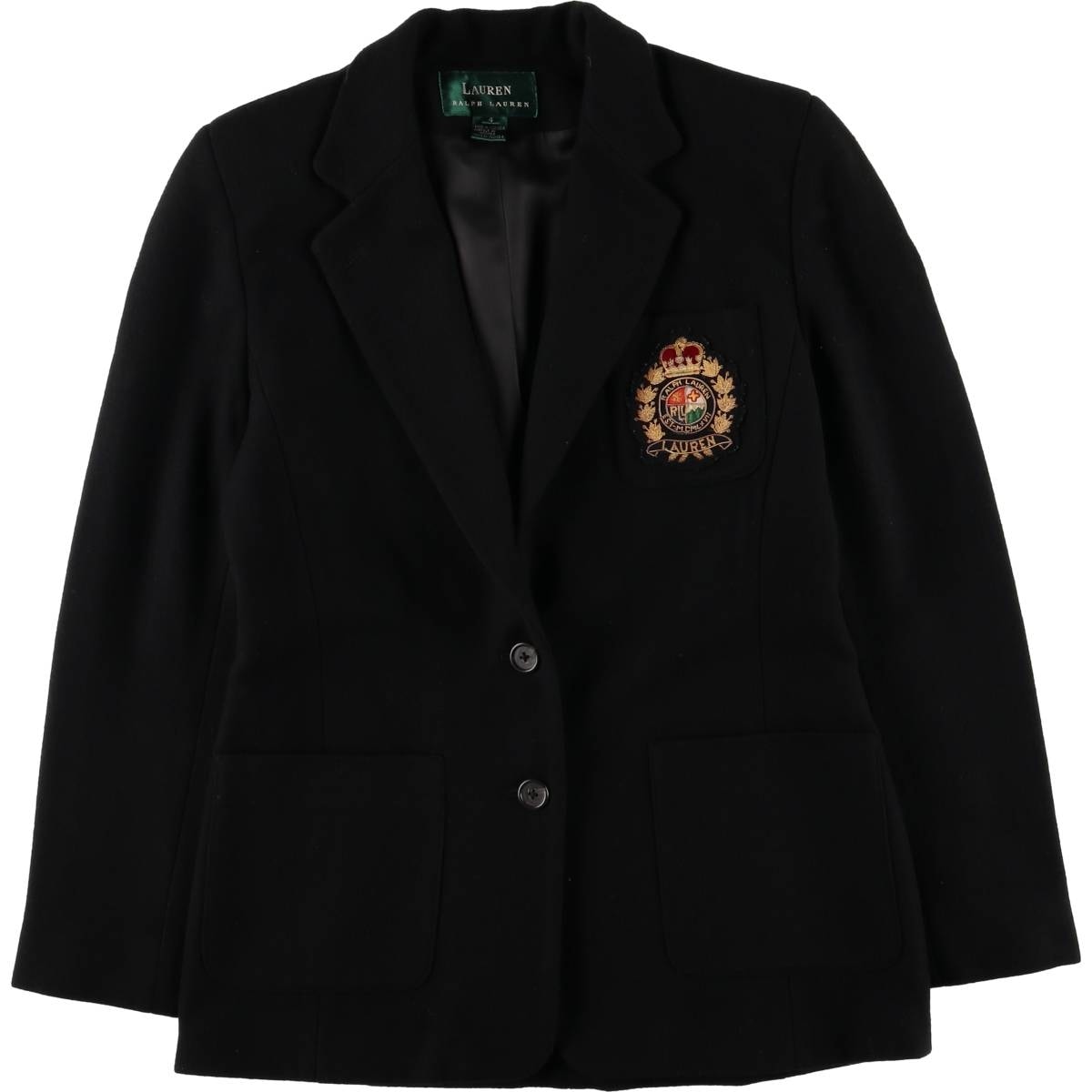 古着 ラルフローレン Ralph Lauren LAUREN ローレン カシミア混 ウールテーラードジャケット レディースM相当/eaa583817