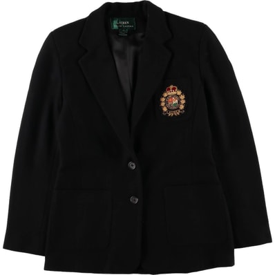古着 ラルフローレン Ralph Lauren LAUREN ローレン カシミア混 ウールテーラードジャケット レディースM相当/eaa583817