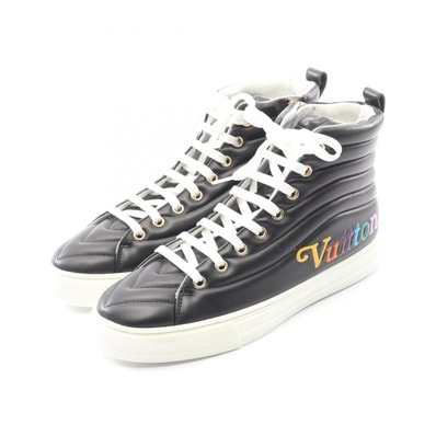 ルイ・ヴィトン LOUIS VUITTON ステラーライン スニーカー 靴 レザー レディース ブラック系 【中古】