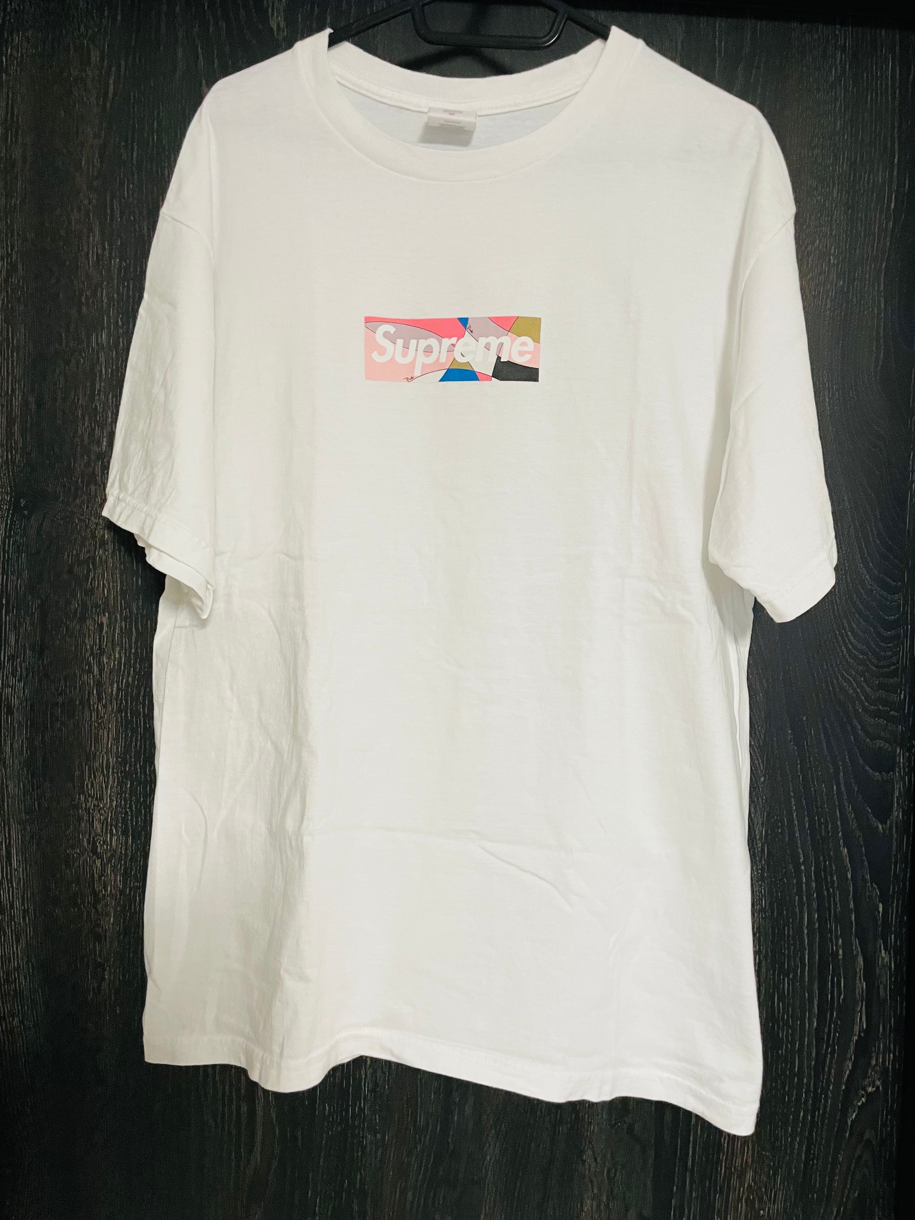 Supreme / Emilio Pucci® Box Logo Tee "White/Pink"