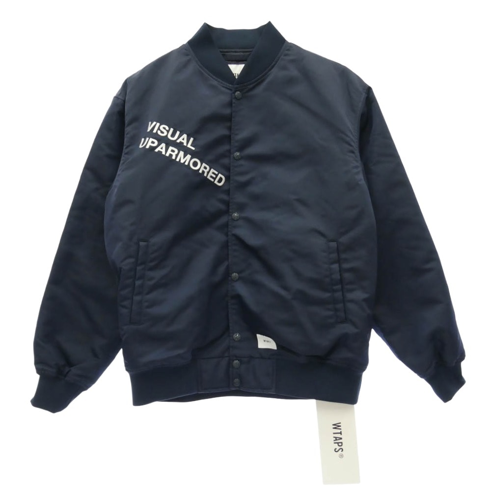 WTAPS ダブルタップス 26SS 261TQDT-JKM01 TEAM  JACKET NYLON TWILL チーム ジャケット ナイロン ツイル 中綿 ブルゾン ネイビー系 X03【新古品】【未使用】【中古】