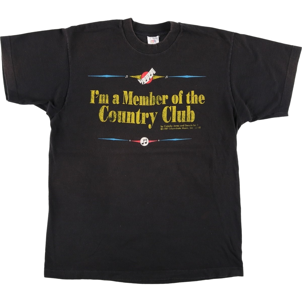 古着 80年代 フルーツオブザルーム FRUIT OF THE LOOM Triumvirate Music, Inc. バンドTシャツ バンT USA製 メンズL相当/eaa495923