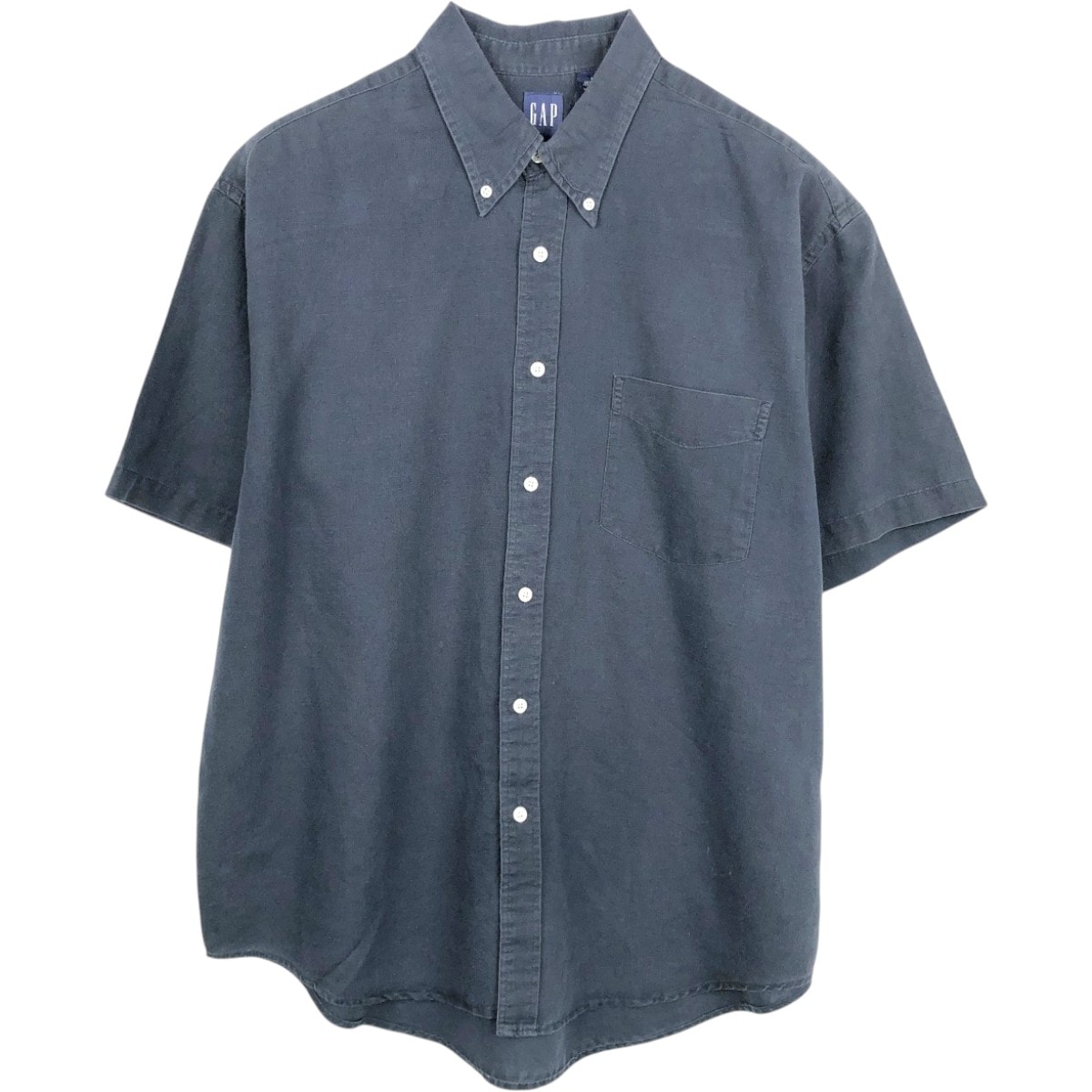 古着 90年代 ギャップ GAP オールドギャップ 半袖 リネン×コットン ボタンダウンシャツ メンズL相当 ヴィンテージ/eaa670514