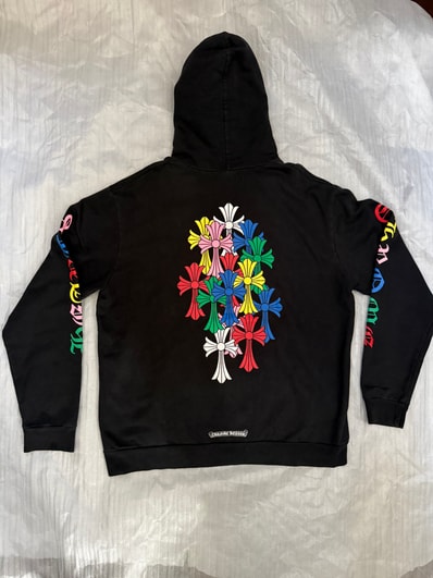 Chrome Hearts Multi Color Cross Cemetery Pullover Hoodie "Black"