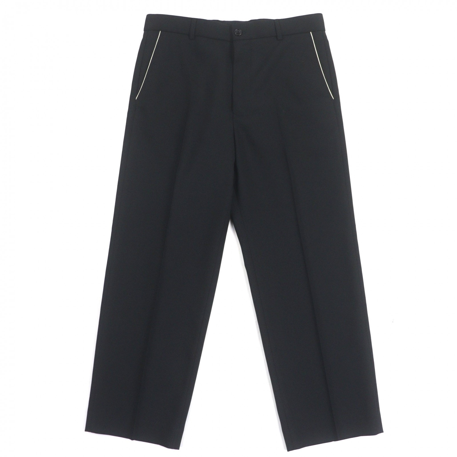 極美品 グッチ スラックス ブラック メンズ 48 751787