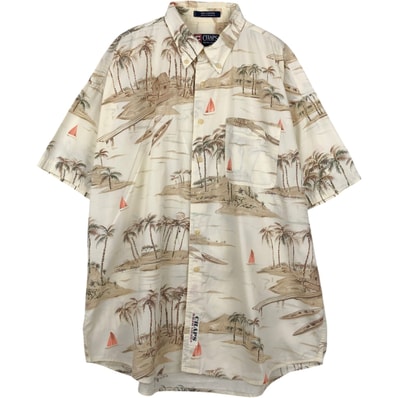 古着 ラルフローレン Ralph Lauren CHAPS チャップス 総柄 ボタンダウン ハワイアンアロハシャツ メンズXL相当/eaa655762