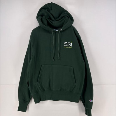 古着 チャンピオン Champion パーカー プルオーバー リバースウィーブ スウェット S グリーン メンズ