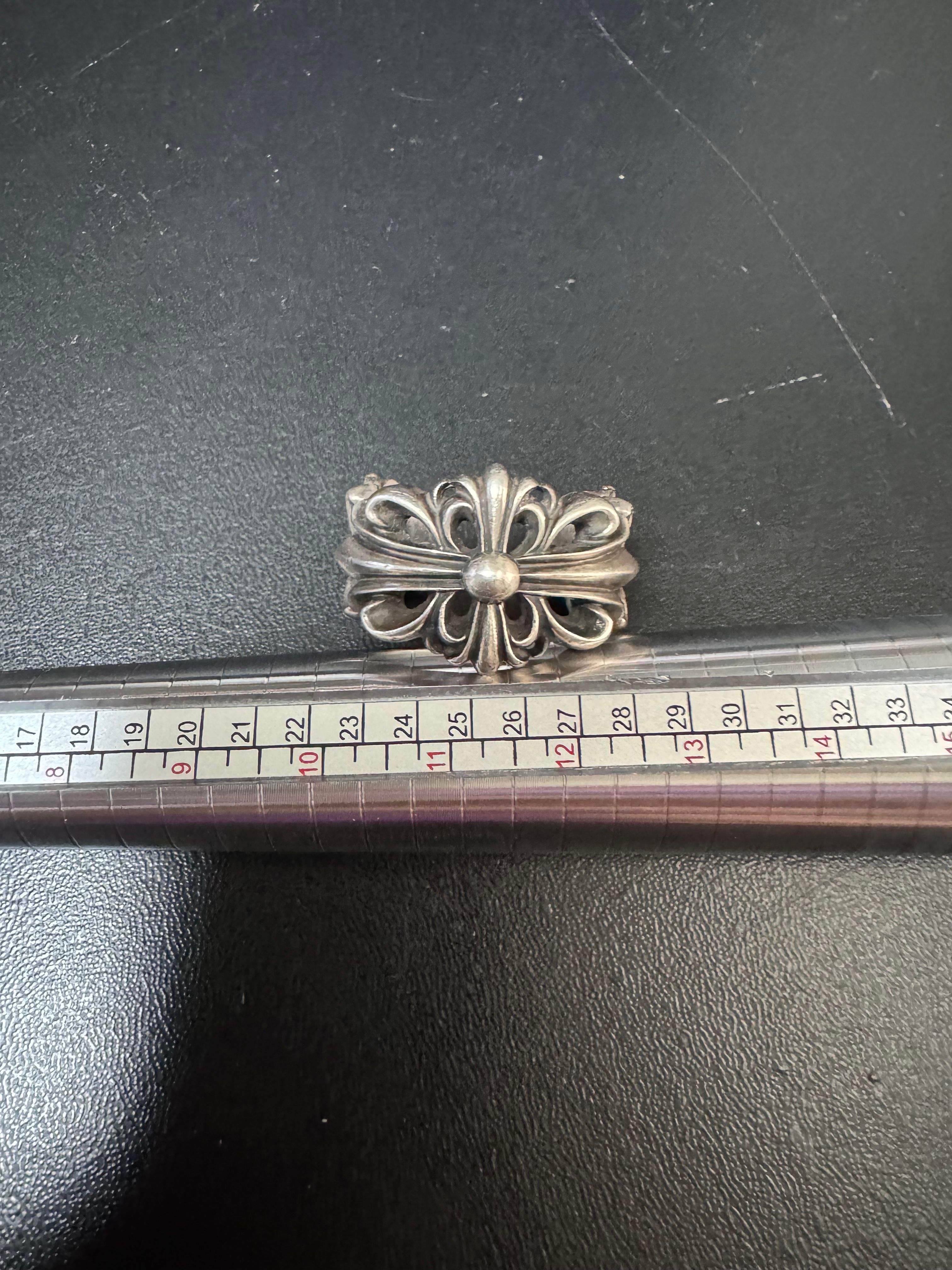 Chrome Hearts Double Floral Cross Ring "Silver"