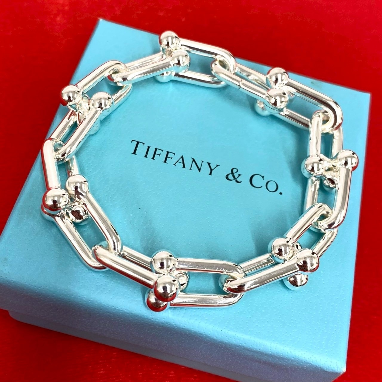 TIFFANY&Co. ティファニー ハードウェア ラージリンク シルバー925 ブレスレット シルバー
 29862