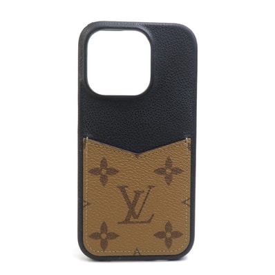ルイ ヴィトン LOUIS VUITTON スマートフォンケース iPhone15 PROケース モノグラム リバース モノグラム バンパー/モノグラム リバース ブラック/ブラウン ユニセックス M82889【中古】 56732k